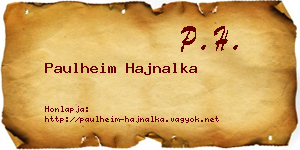 Paulheim Hajnalka névjegykártya